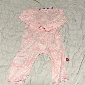 Magnetic Me Pink and White Kids Footie